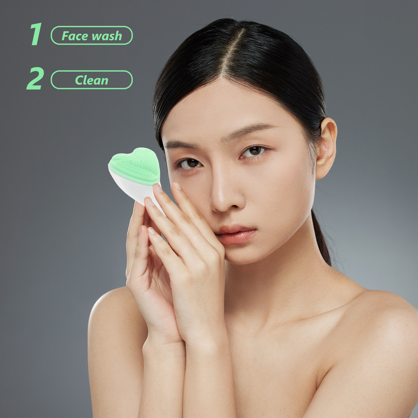 Silicone Face Scrubber Electric - Brosse nettoyante pour le visage, exfoliant