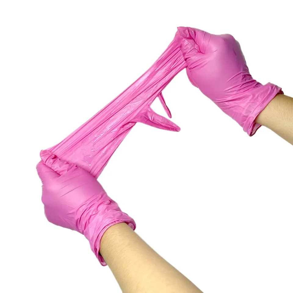 50 gants en nitrile rose foncé - Nail Art avis et prix