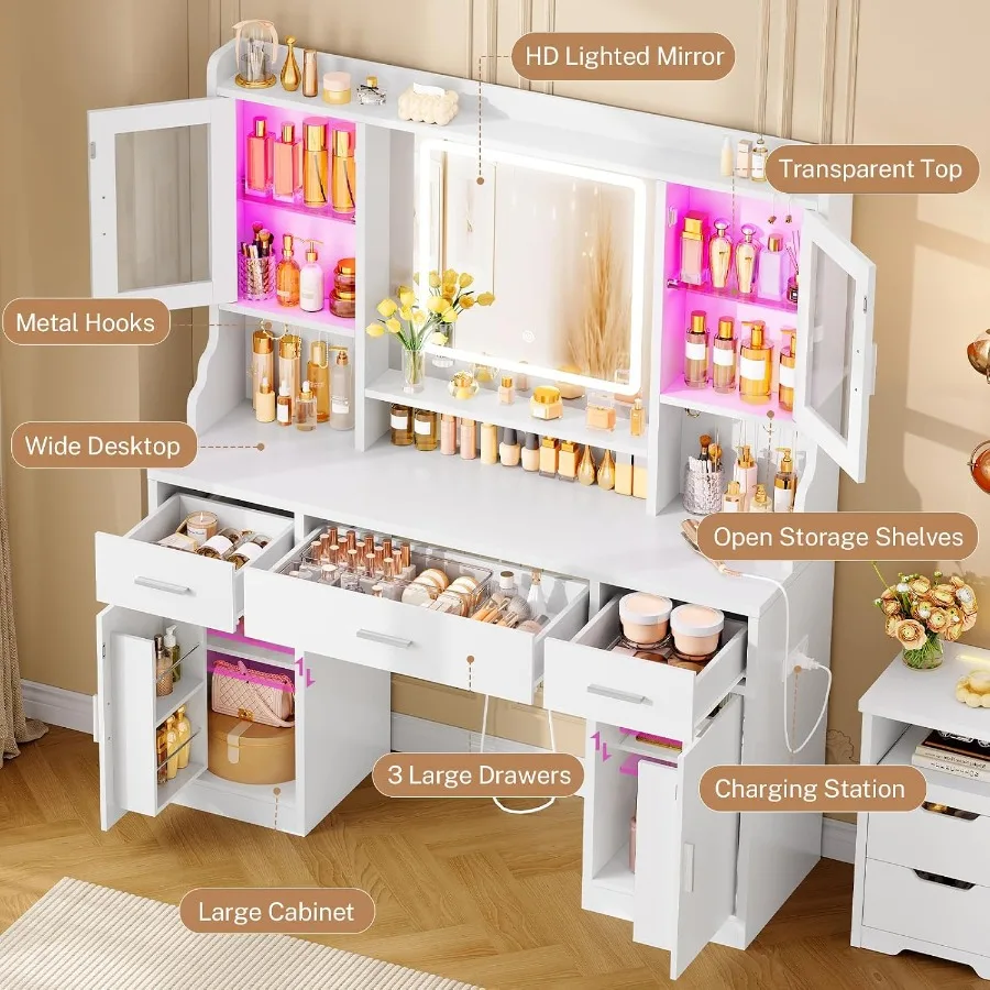 Coiffeuse avec miroir et éclai - Makeup avis et prix
